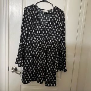 Abercrombie & Fitch Button Down Bell Sleeve Dress